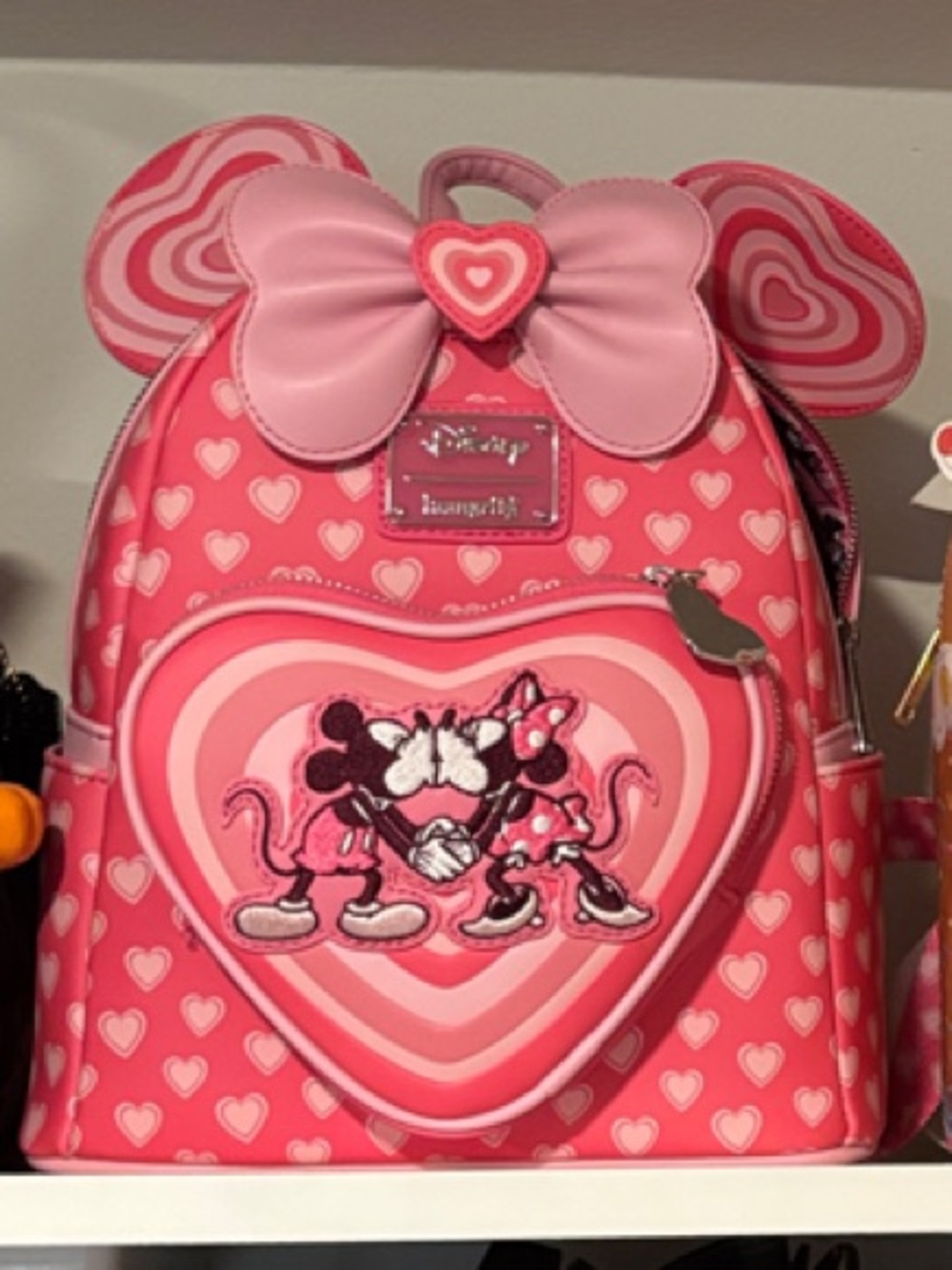 Loungefly Pink Minnie Heart Mini Backpack with Bow